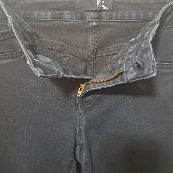 1822 Denim Skinny Women's Black Denim Stretch Jeans Size 4 Basic Classic Work - Picture 6 of 11